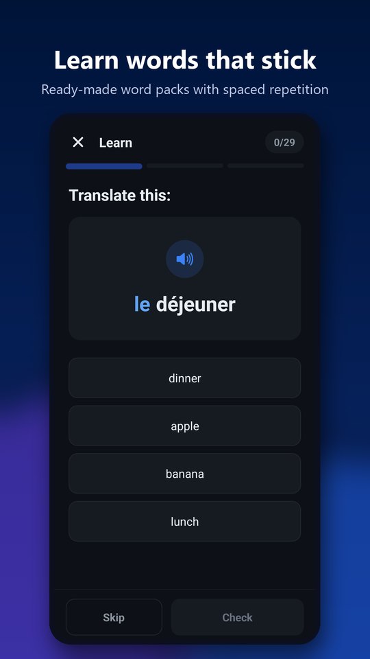 Flashcards in Learn Mode