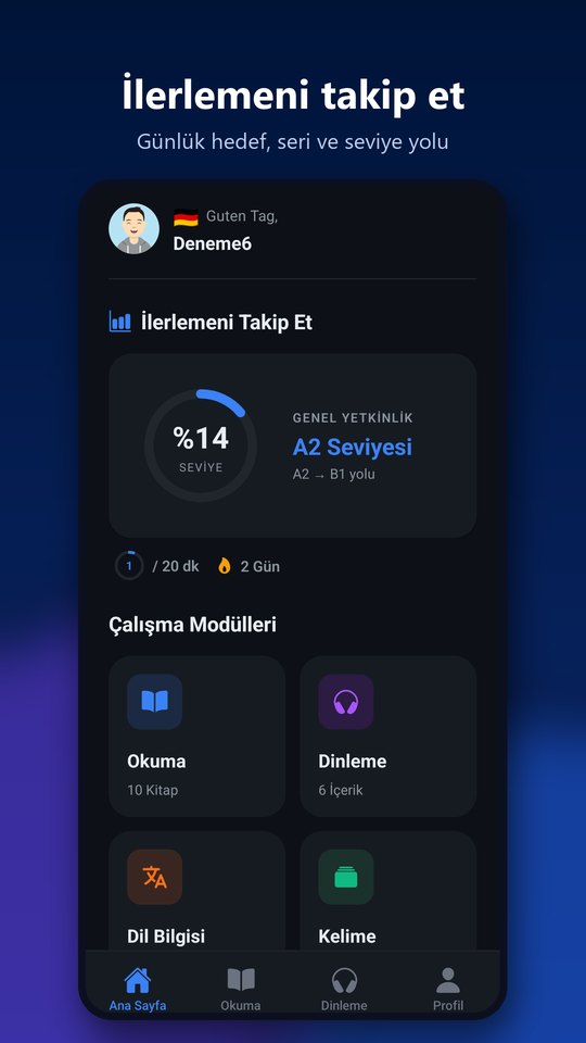 Seviyen ve çalışma modüllerin